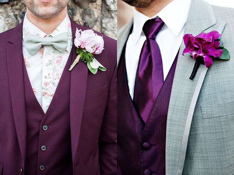 Цветные рубашки и яркие галстуки - тренд свадебной моды 2017 года